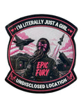 PVC Brunette Just A Girl Patch