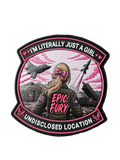 PVC Blonde Just A Girl Patch