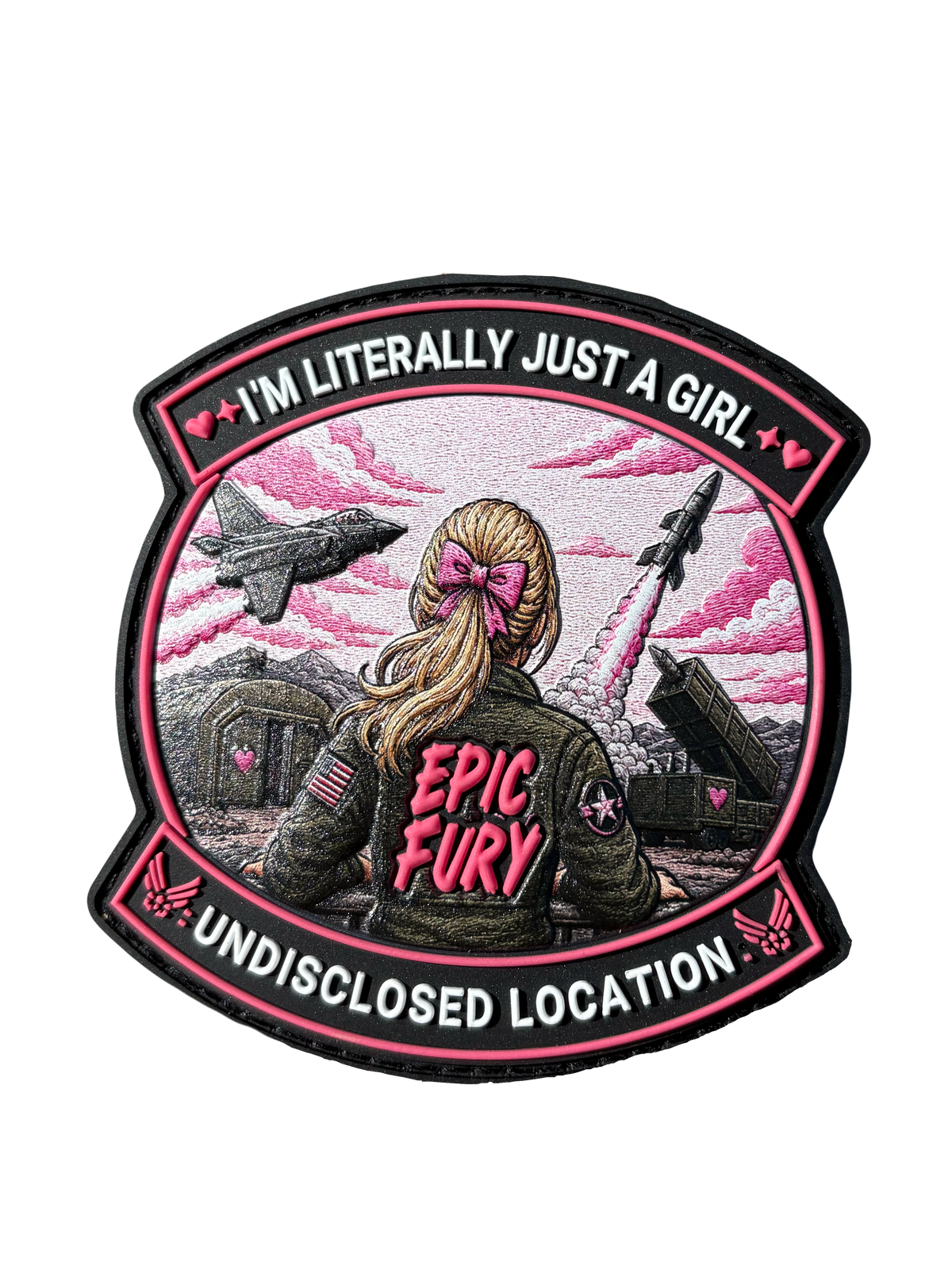 PVC Blonde Just A Girl Patch